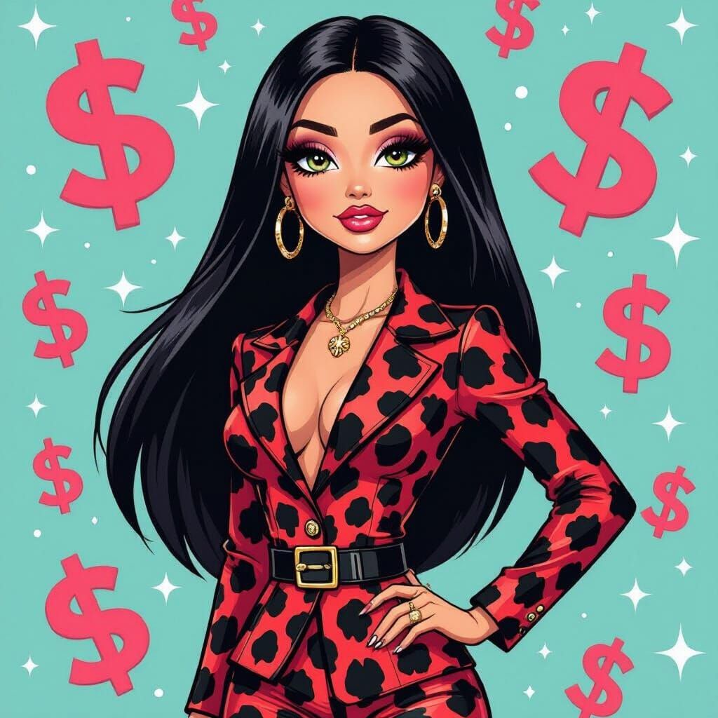 Bratz Doll Entrepreneur in Bold Colors and Cheetah Print