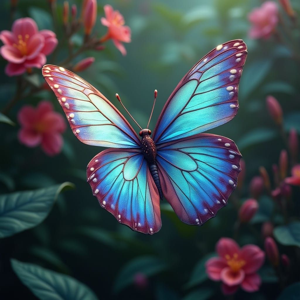 Surreal Fantasy Butterfly in Unreal Engine 5 Style