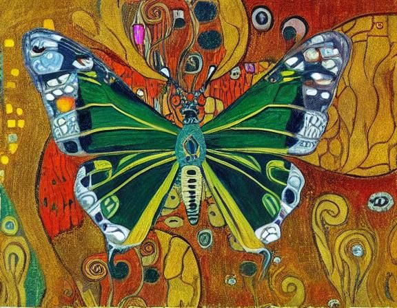 Butterfly in the Style of Ornamental Art