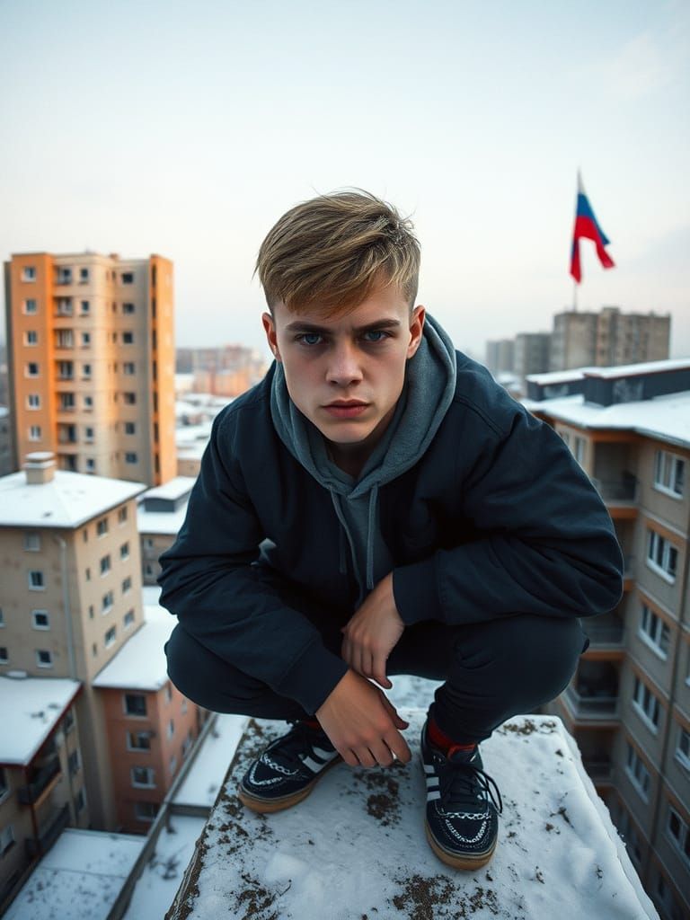 Soviet Youth in Winter's Grip