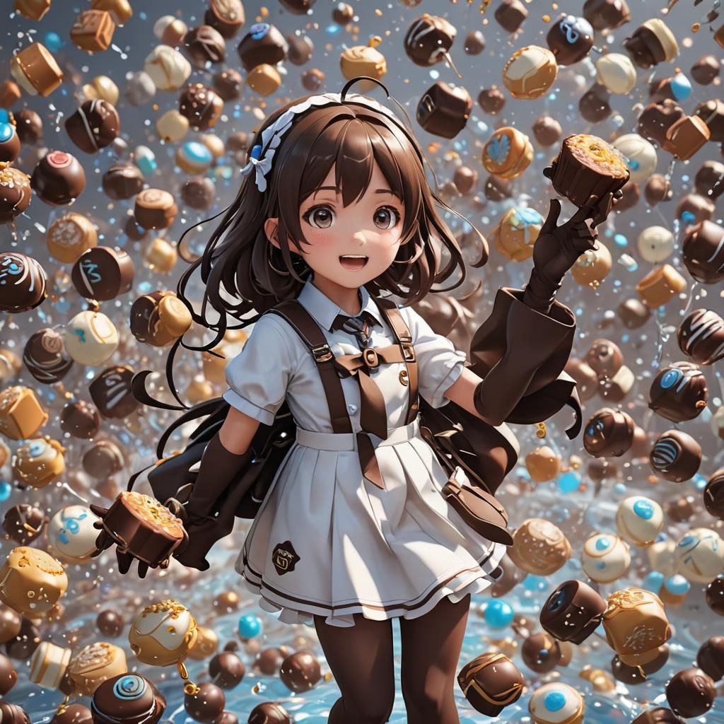 Detailed 3D Anime Art of Hershey Squirts