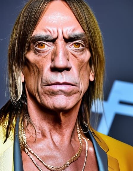 Stylized Portrait of Iggy Pop