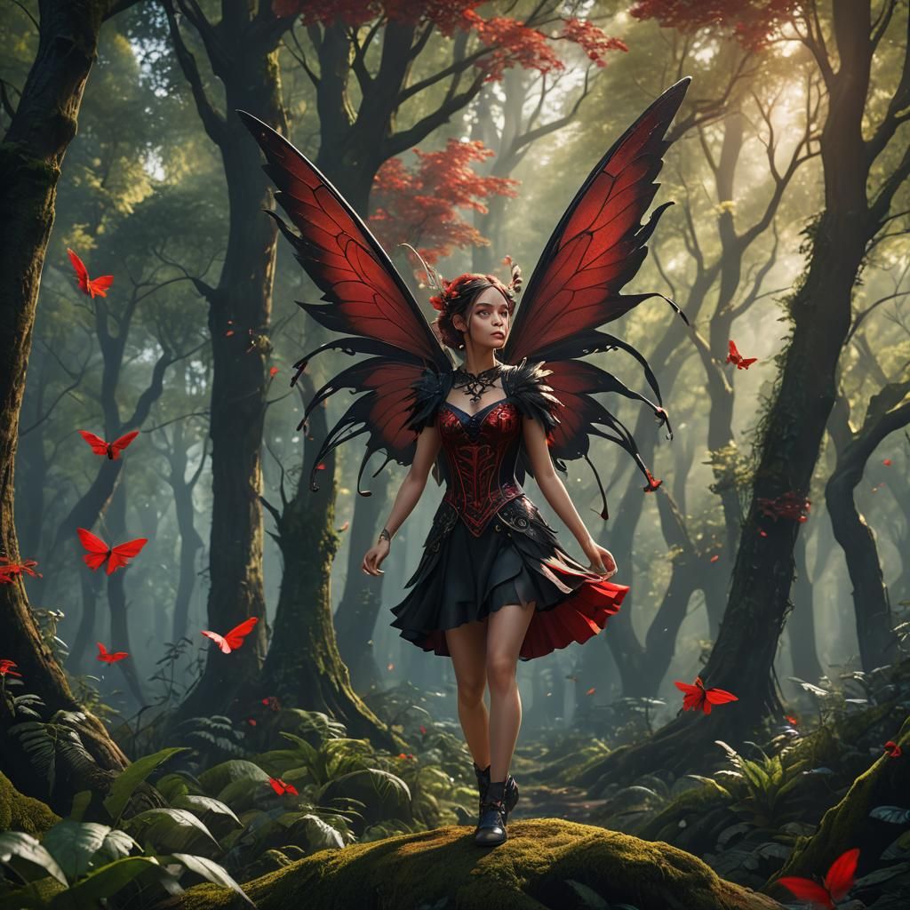 Enchanting Forest Fairy in Detailed Matte Painting
