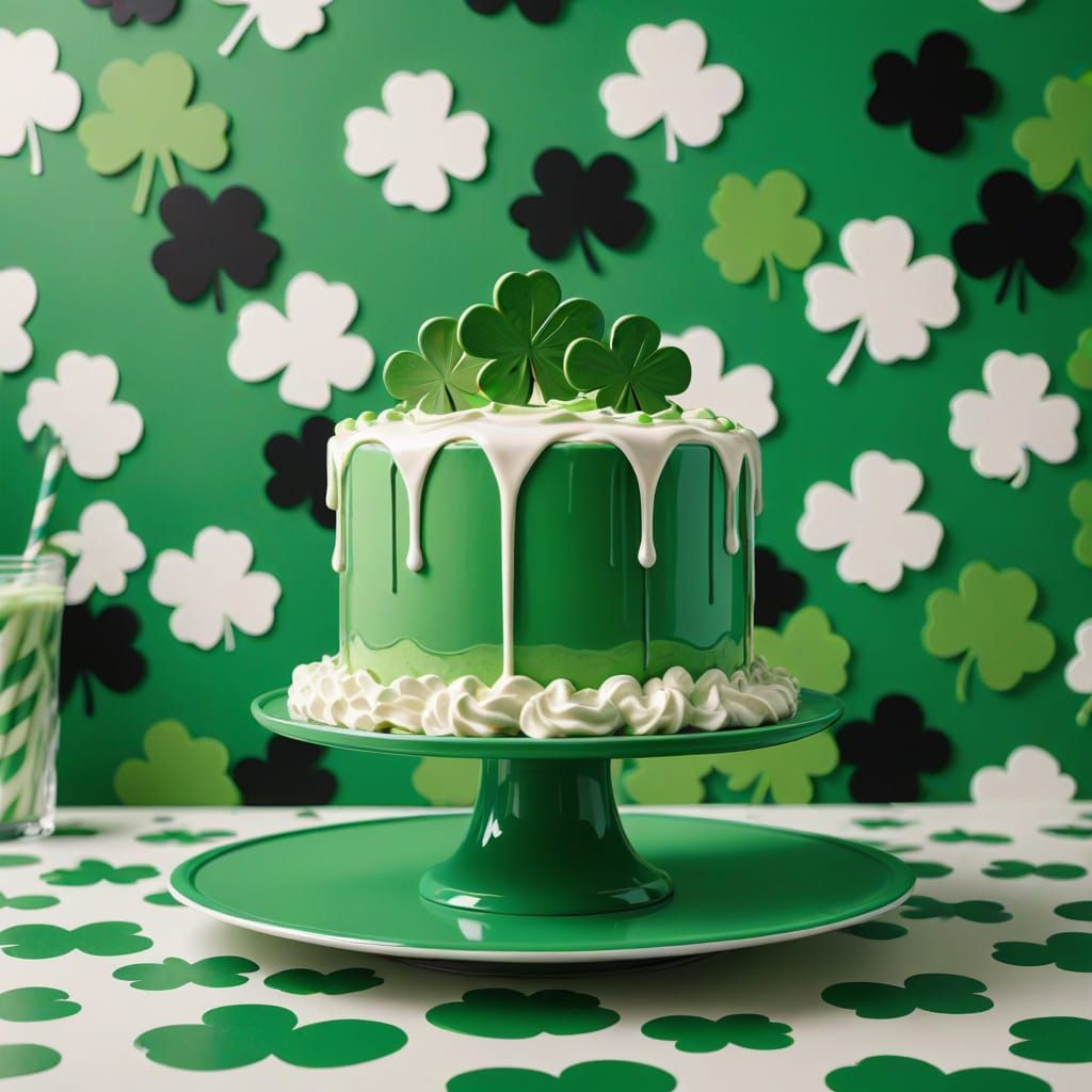 Electric Green Pop Art Masterpiece: St. Patty's Day Hat