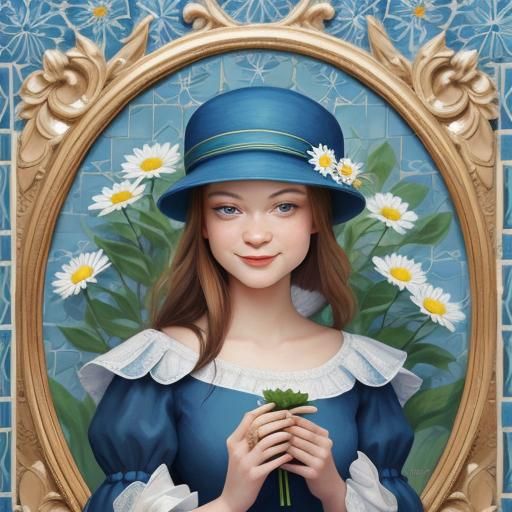 Duck in Blue Hat: Fine Art Painting