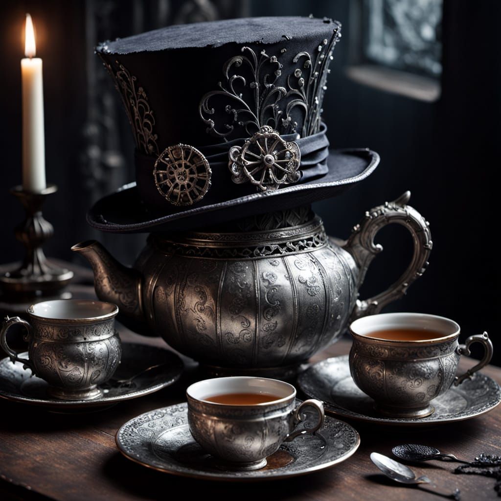 Gothic Mad Hatter in Eerie Victorian Style