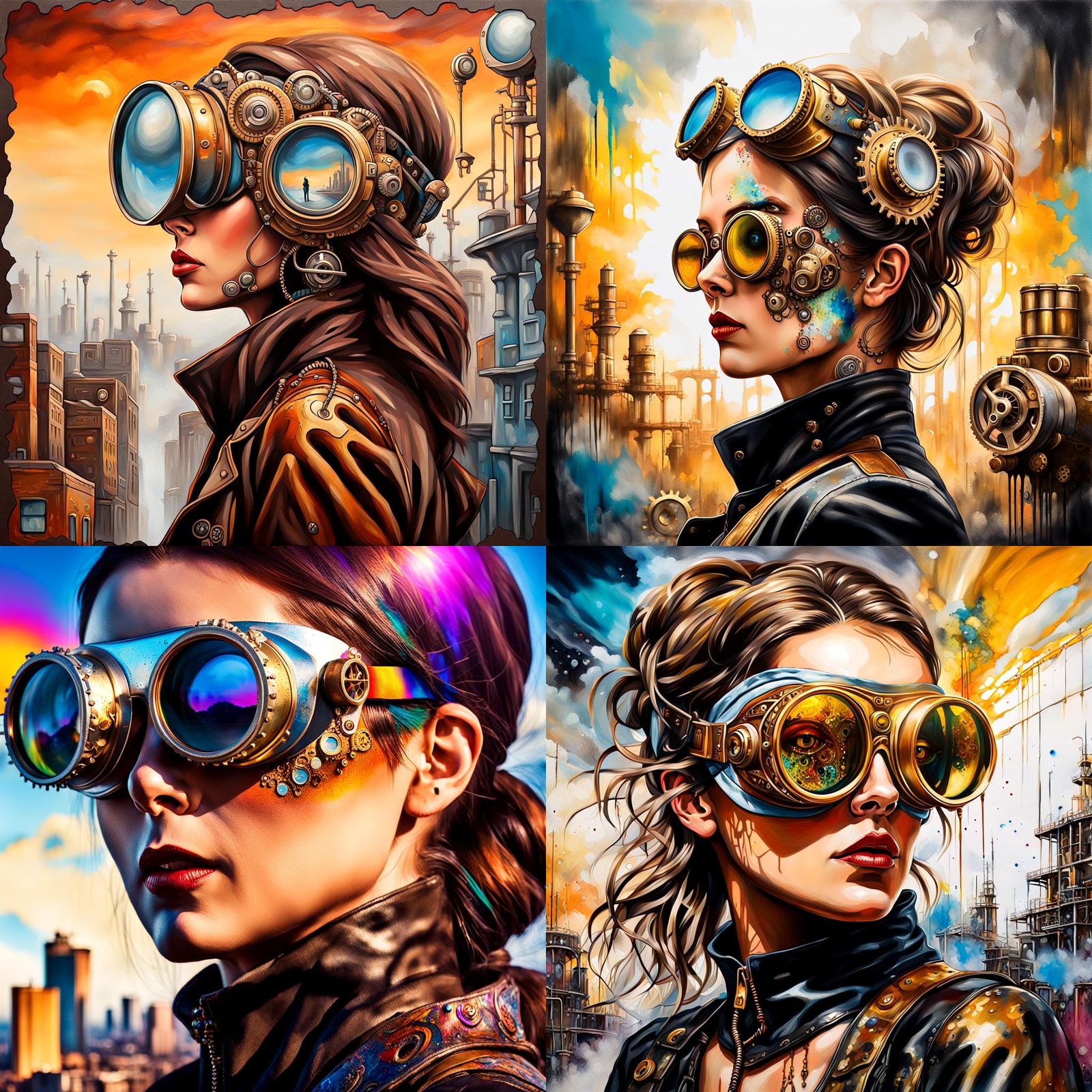 Steampunk Lady Discovers Mysterious Lens in Dazzling Colors