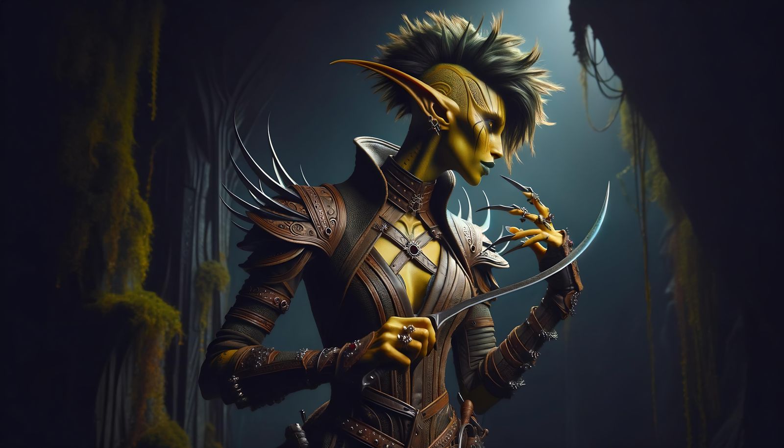 Githyanki Rogue in Dark Epic Fantasy World