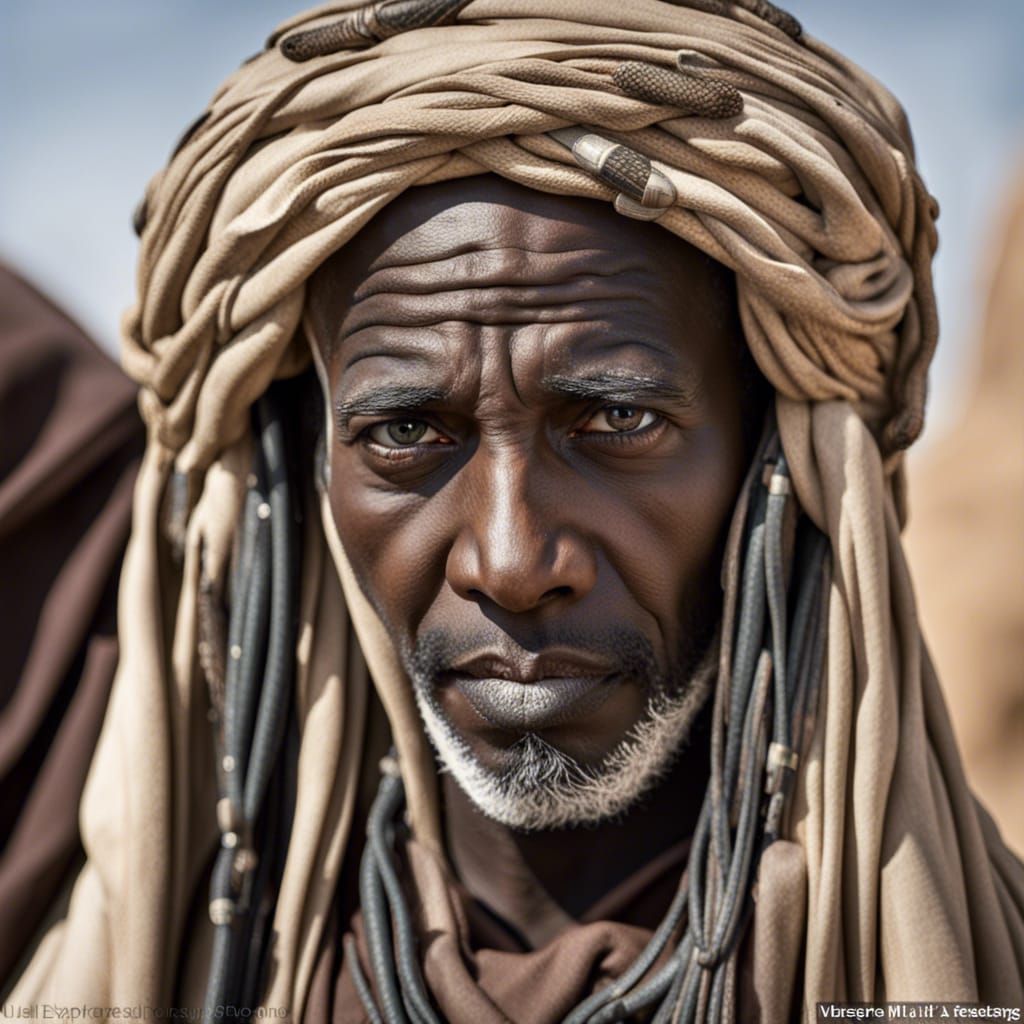 Mysterious Eyes of a Tuareg: Desert Wisdom