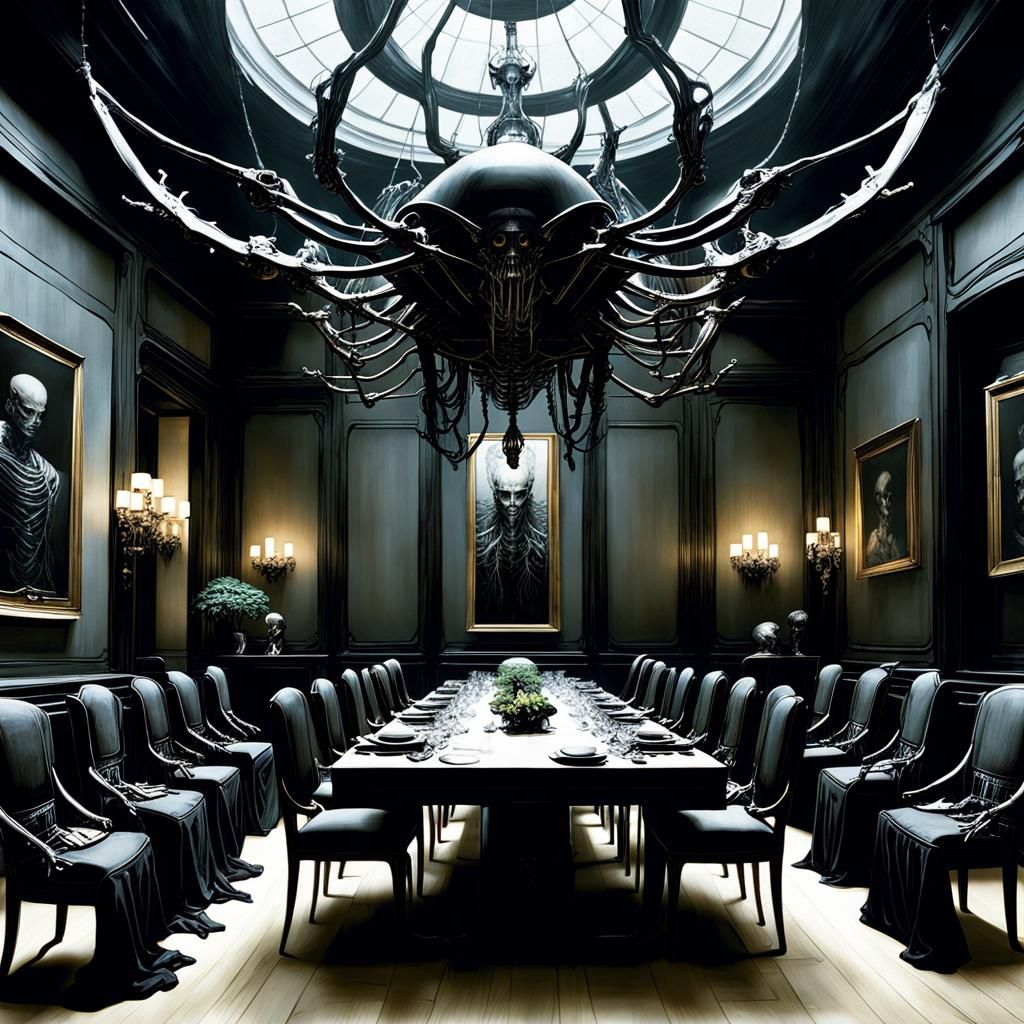 Art by Yoji Shinkawa, H.R. Giger, Tsutomu Nihei, Hiroya Oku,...