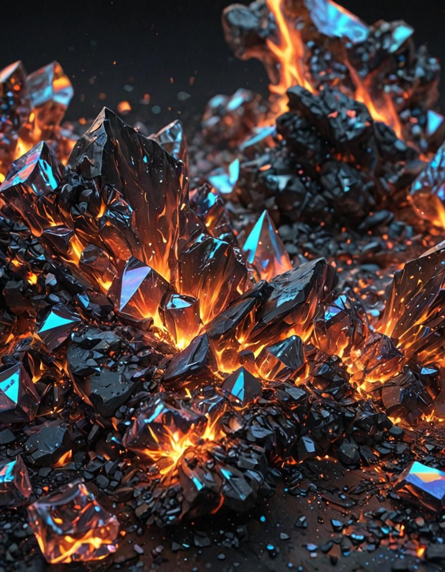 Holographic Burning Ice: Prismatic 3D Art