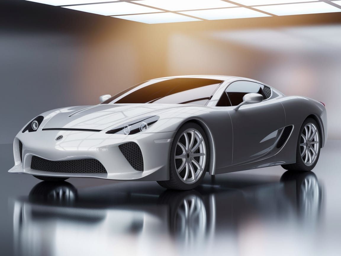 Elegant Japanese Supercar Showcased in Luxurious Studio Sett...