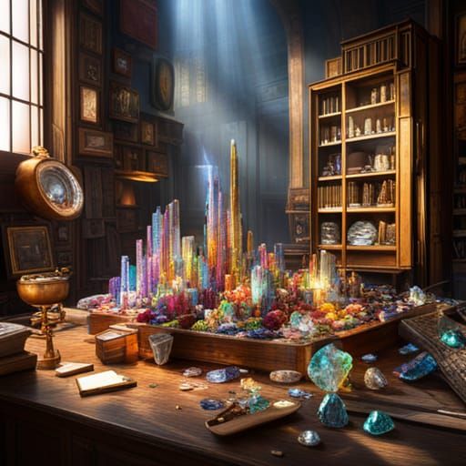 Colorful Crystals Shine in Victorian Shop