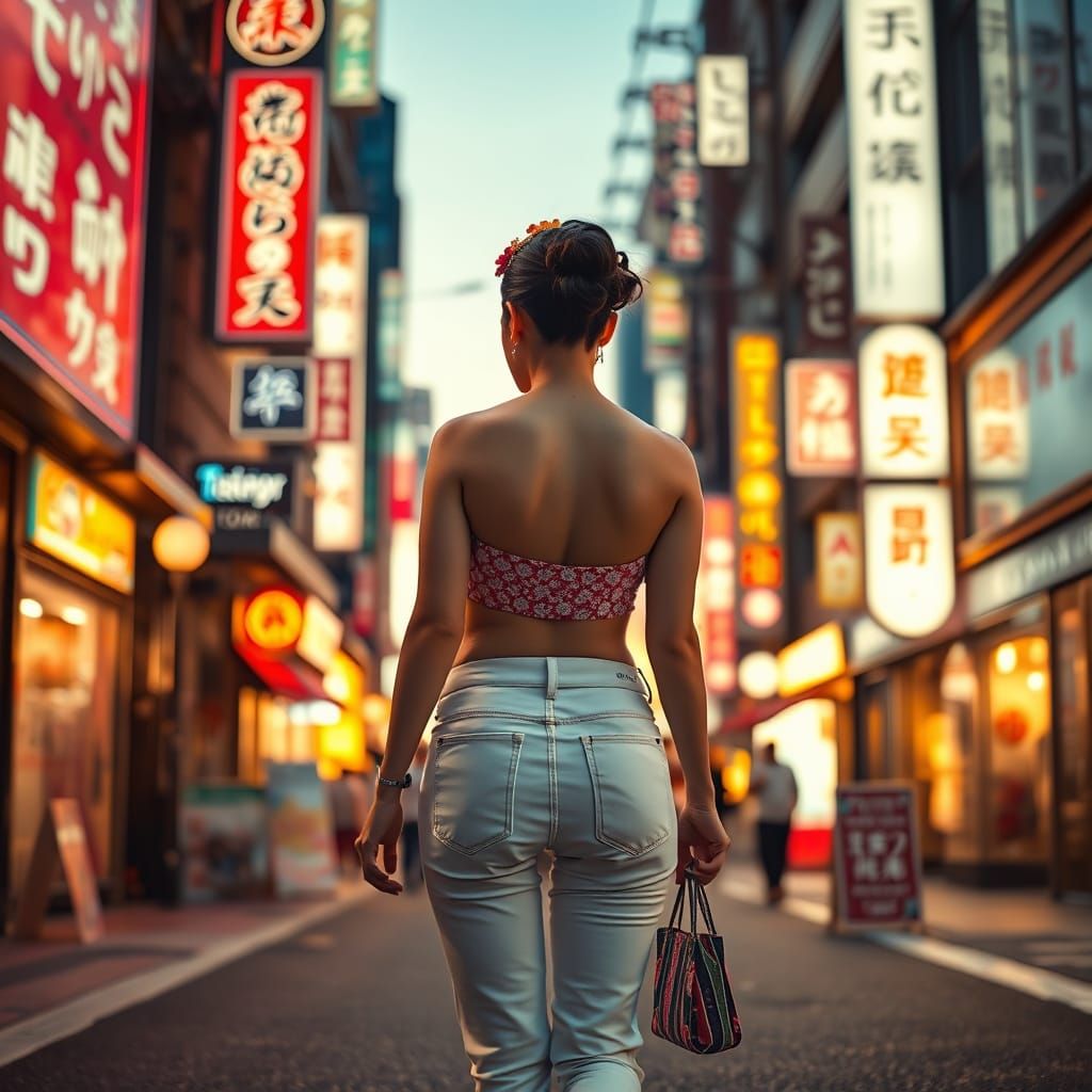 Geisha in Modern Tokyo Street Style