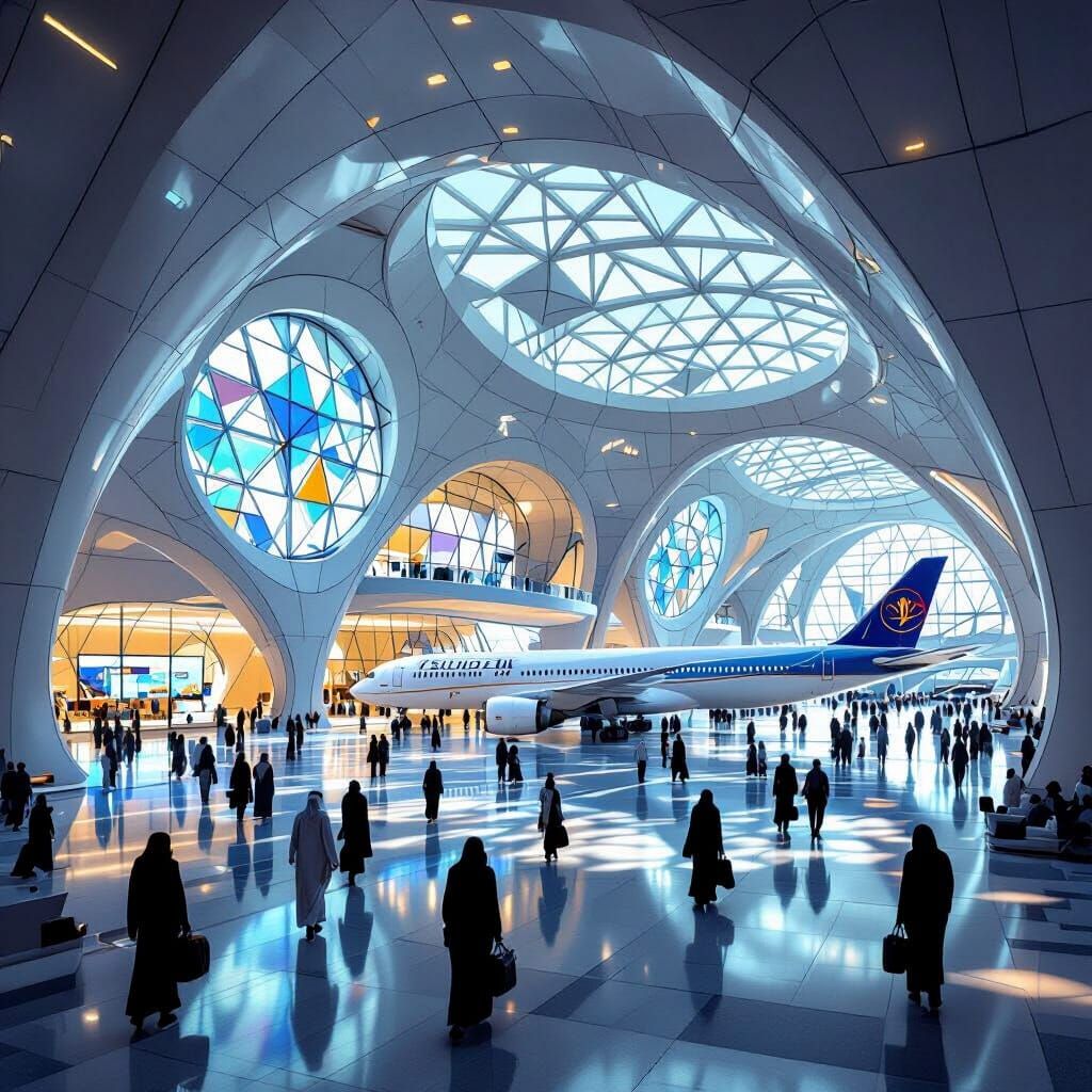 Saudia Airlines Riyadh Office: Futuristic Geometric Design