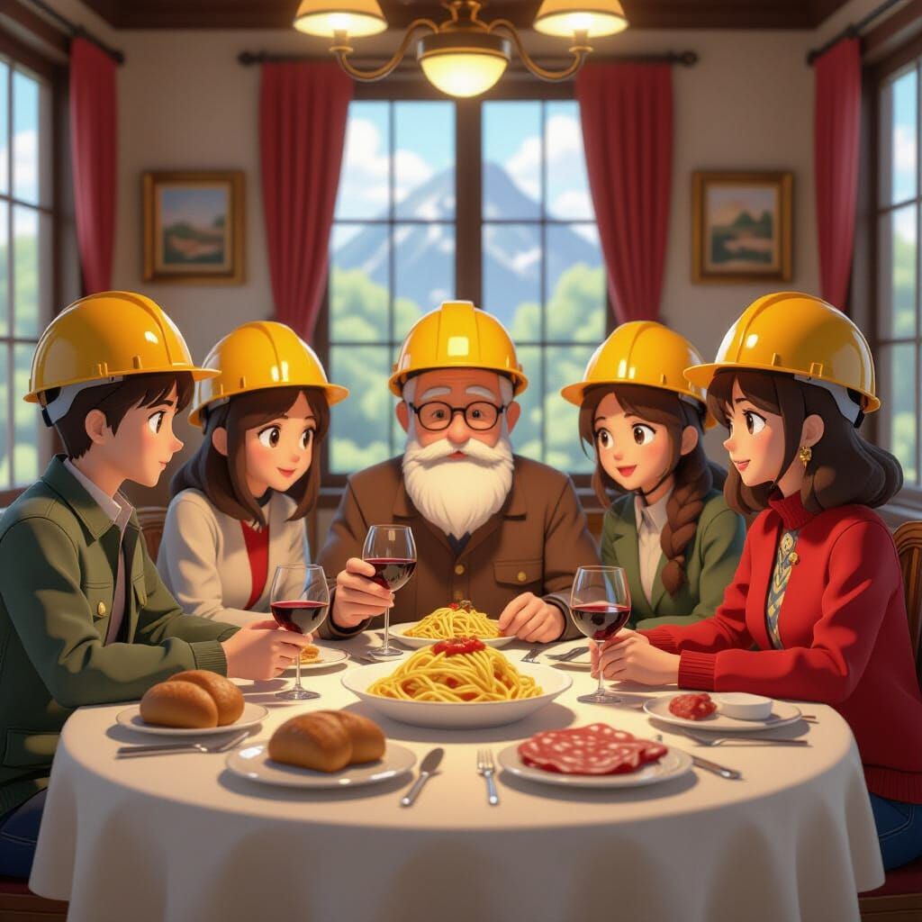 Italian Geologists Celebrate in Studio Ghibli Anime Style