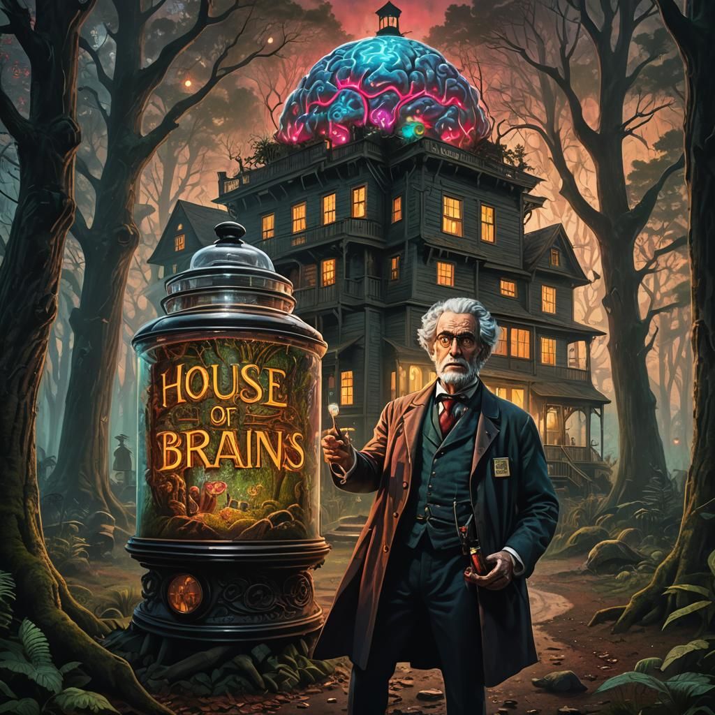 House of Brains: Vintage Horror Film Poster