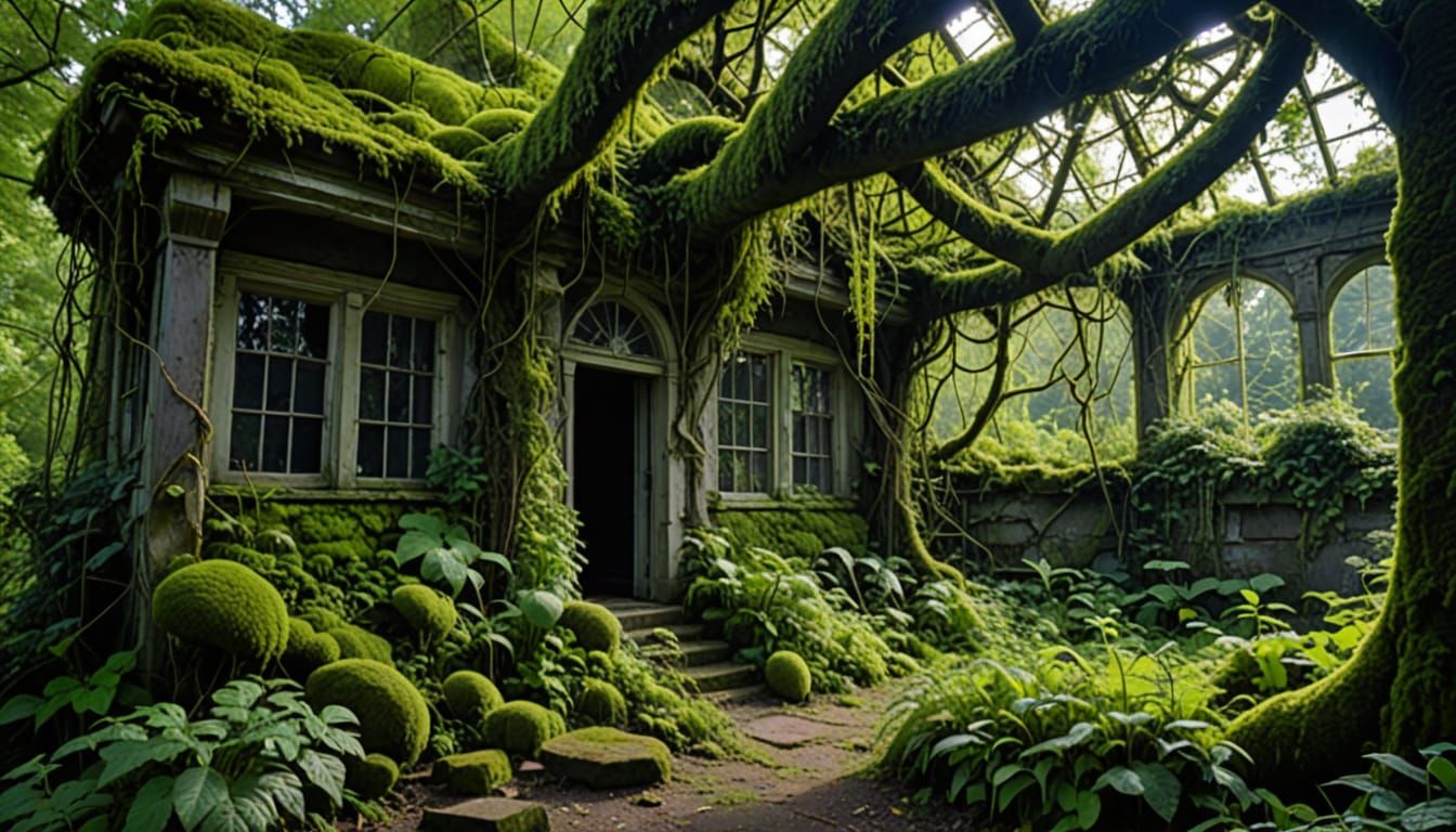 Creepy Overgrown Garden of an Abandoned House
