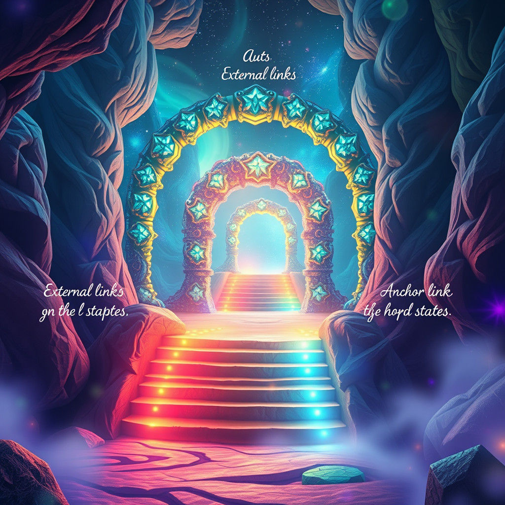 Magical HTML Links as Fantasy Art Concept