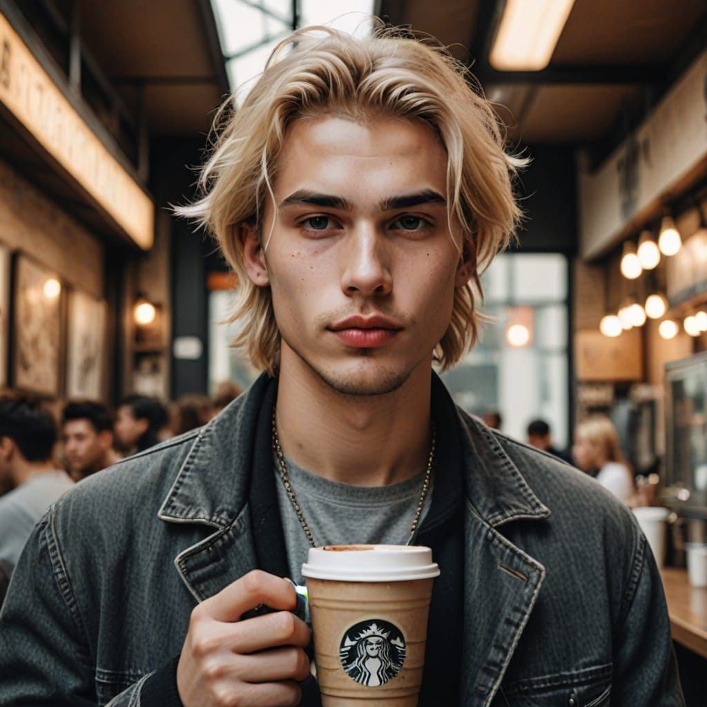 Grunge Guy in Moody Cafe