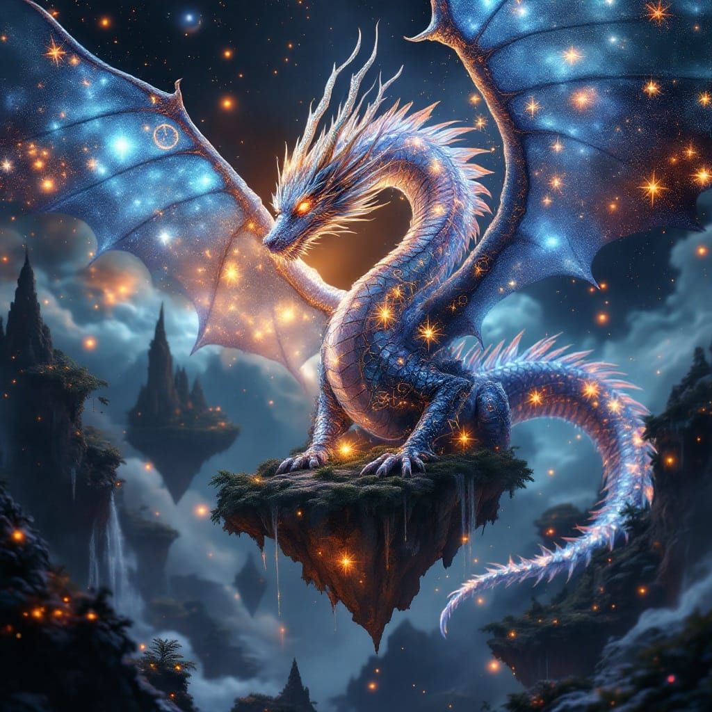 Celestial Dragon in Ethereal Glow