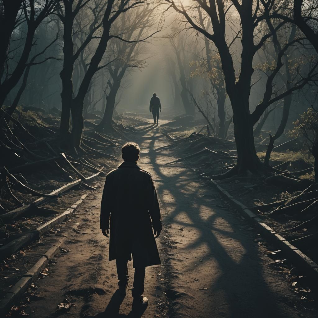 Hero's Choice: A Dramatic Cinematic Film Still