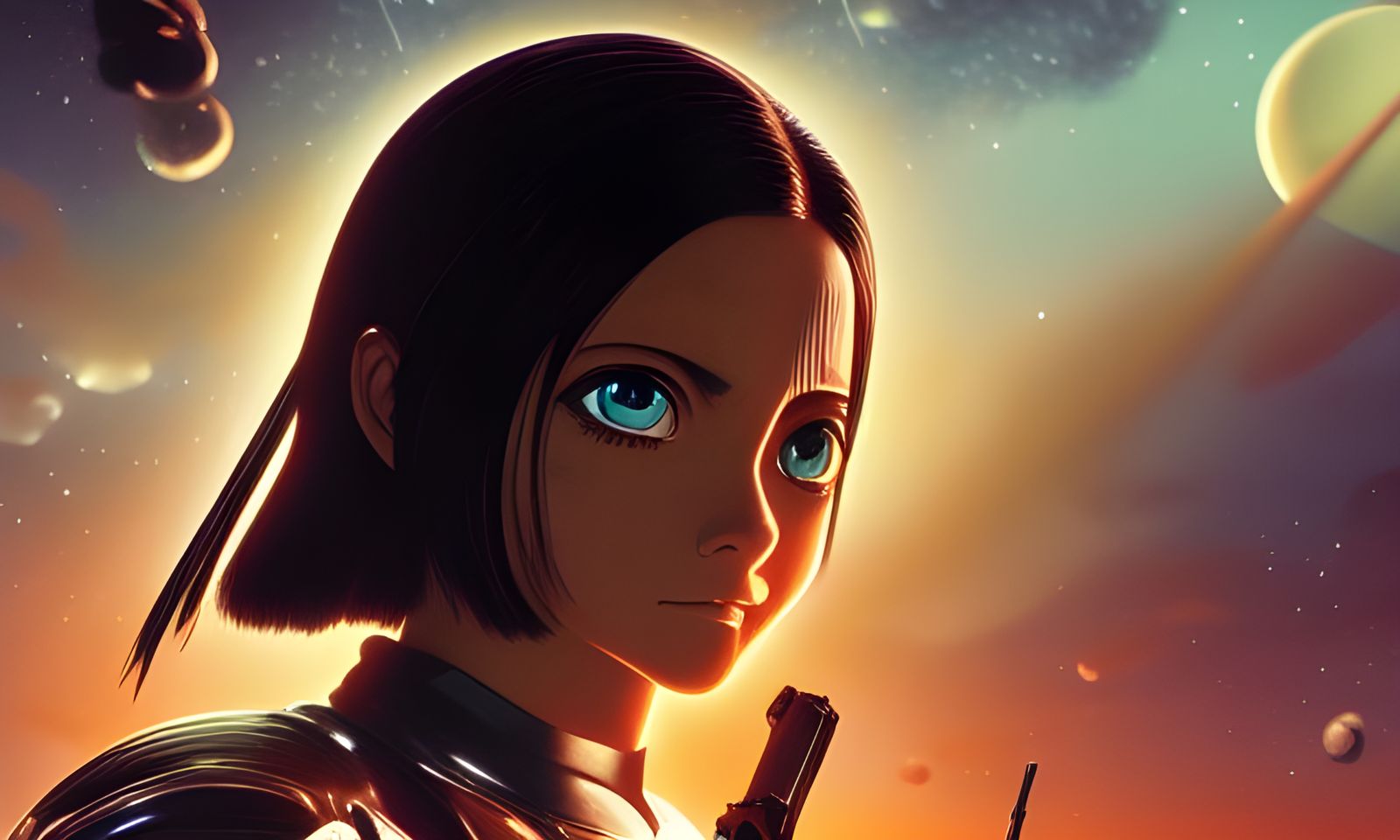 Alita Battle Angel in Space: Anime Key Visual