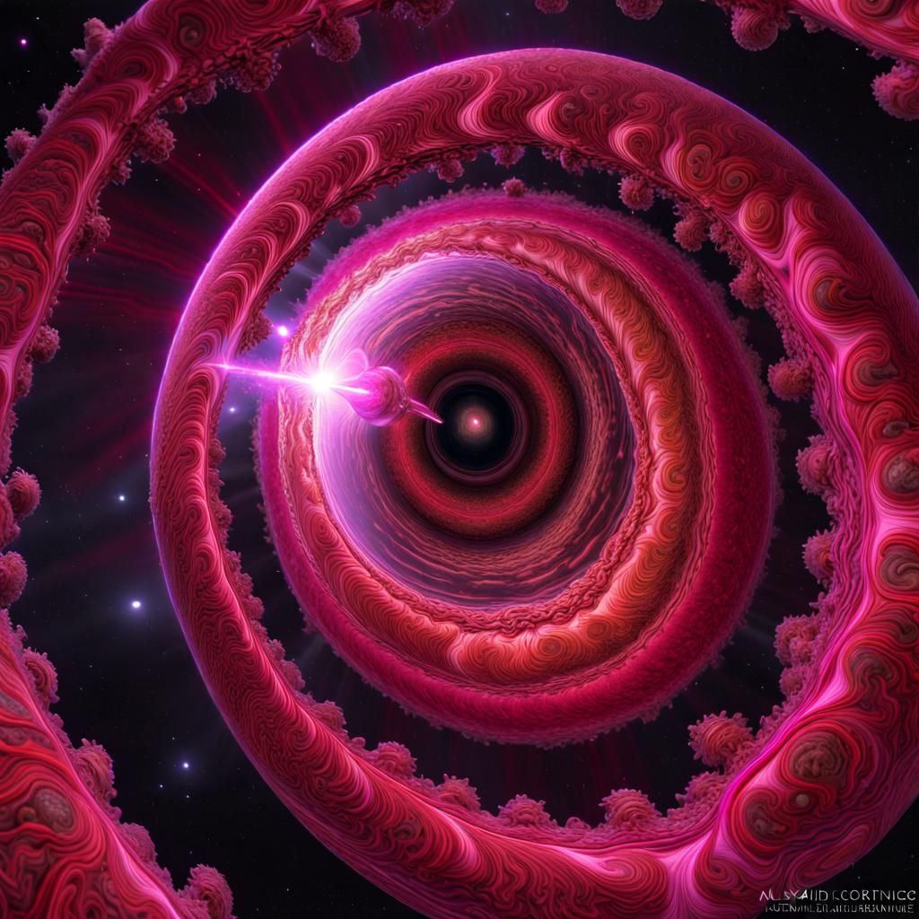 Red Crimson spiral galaxy