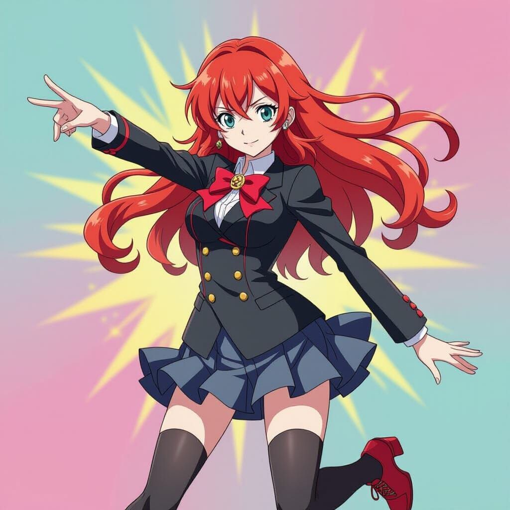 Futaba Sakura in Studio Trigger Anime Style