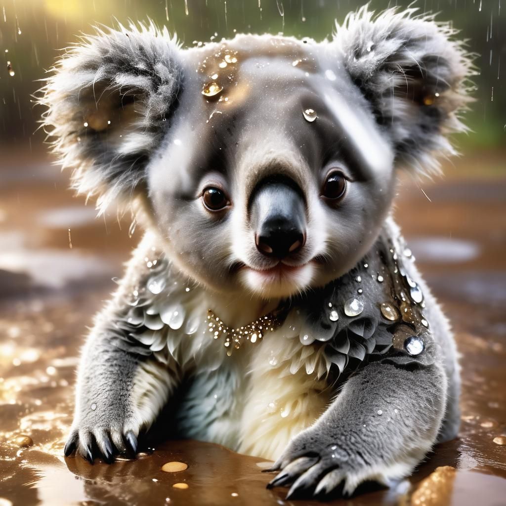 Sad Wet Koala