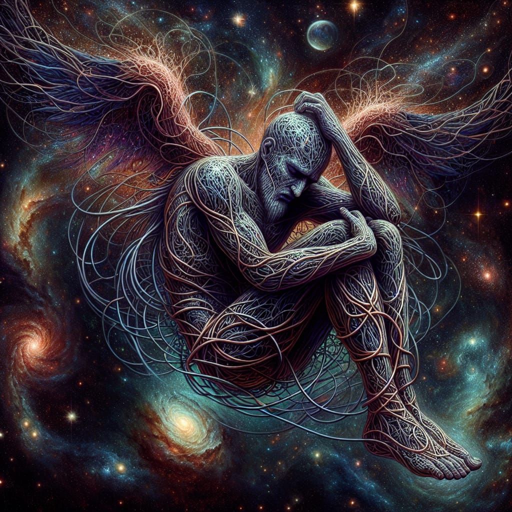 Dark Angel Entangled in Cosmic Torment