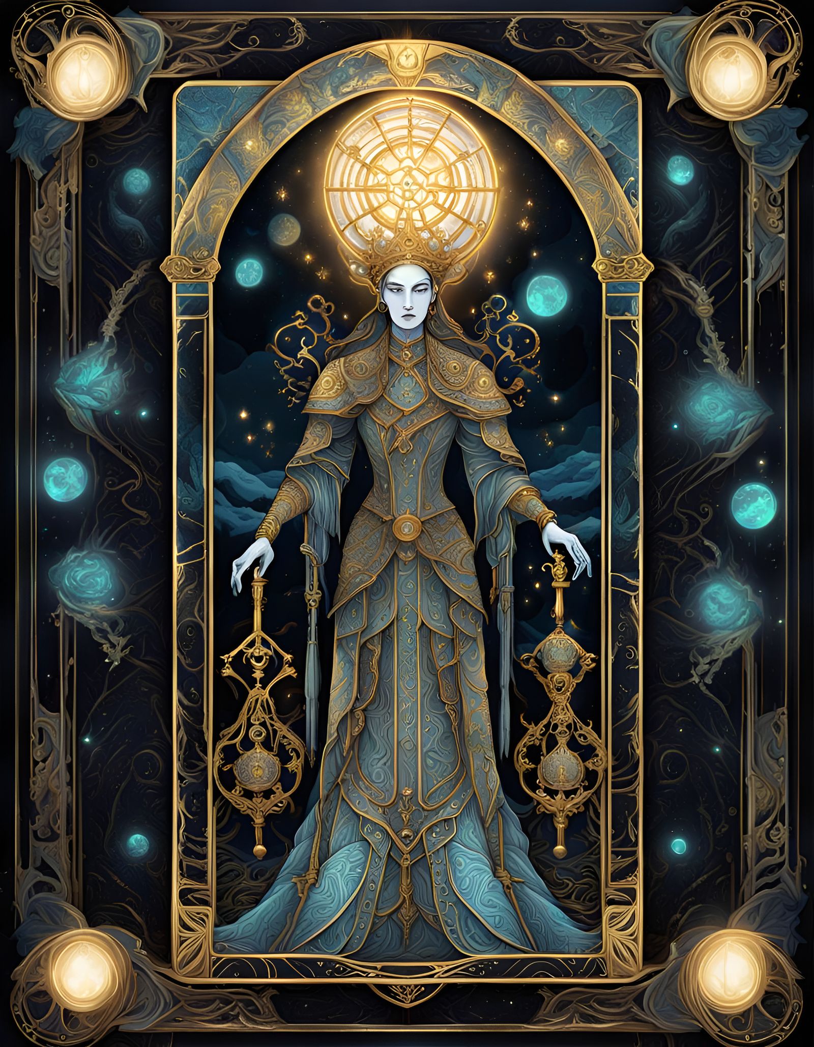 Fantastical Tarot Card: Major Arcana in Dreamy Vision