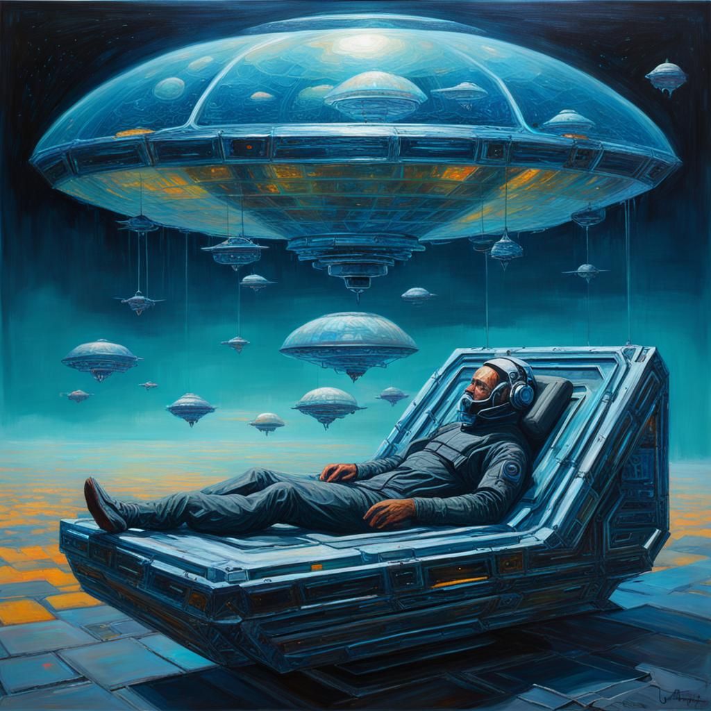 Vaporwave Drone in Holographic Hive Mind Reality