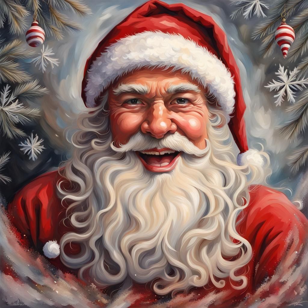 Hyperdetailed and Realistic Portrait of Santa Claus