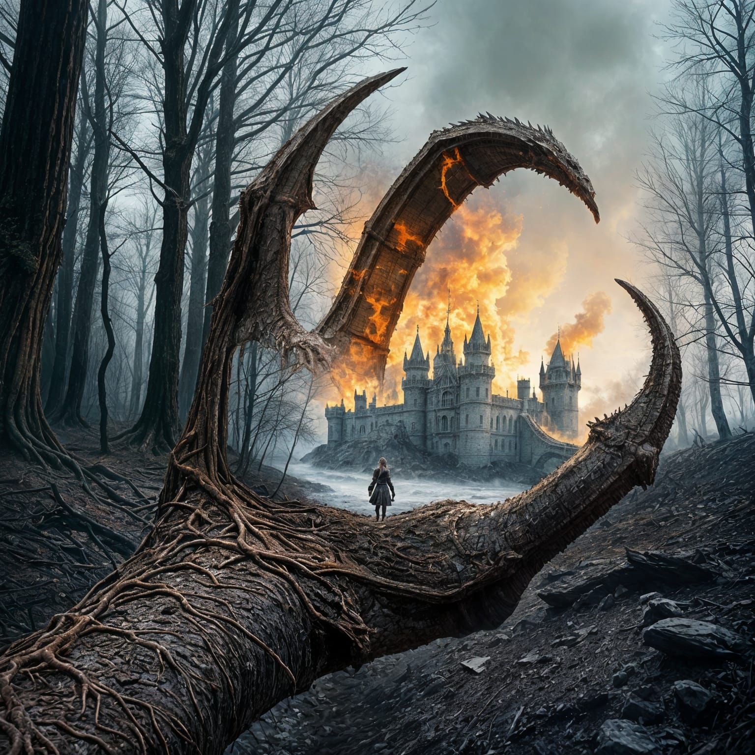 Queen in Exile Double Exposure in Dragon Claw