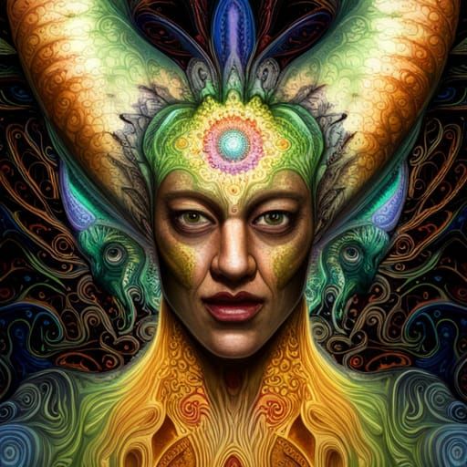 Alien Head: Exploding Mandala in 3D