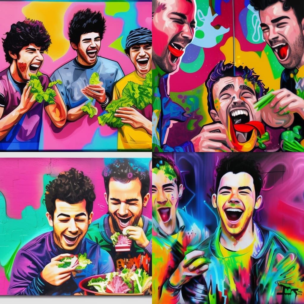 Jonas Brothers Salad, Graffiti Art Style