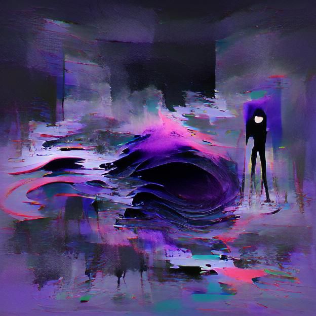 Abstract Black Void Image