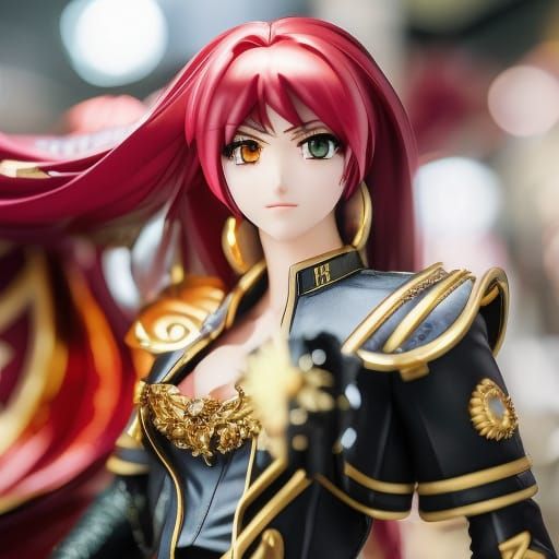 Anime Portrait of a Muscular Woman in Gothic City