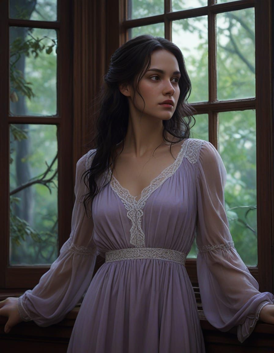 Dark Victorian Romance in Wine-Colored Twilight