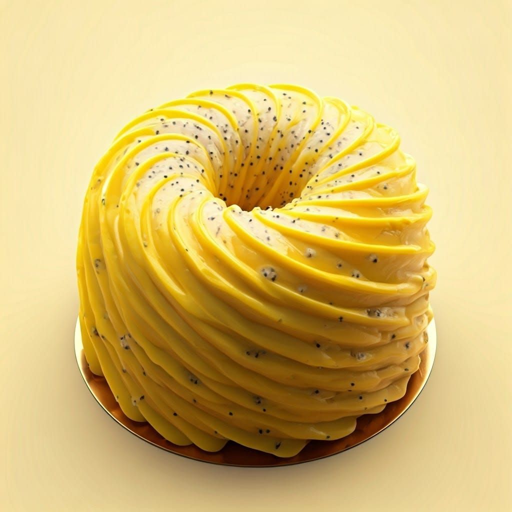 Hyperrealistic Dragonfruit Cake with Anime Art Elements