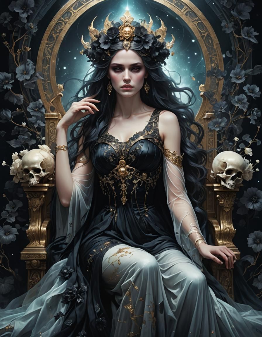 Persephone, Queen of the Underworld: Digital Painting