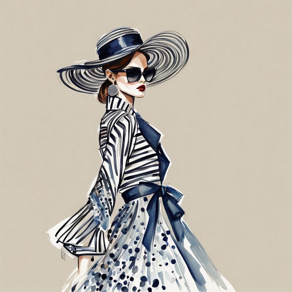 Elegant Fashion Portrait in Medium Shot