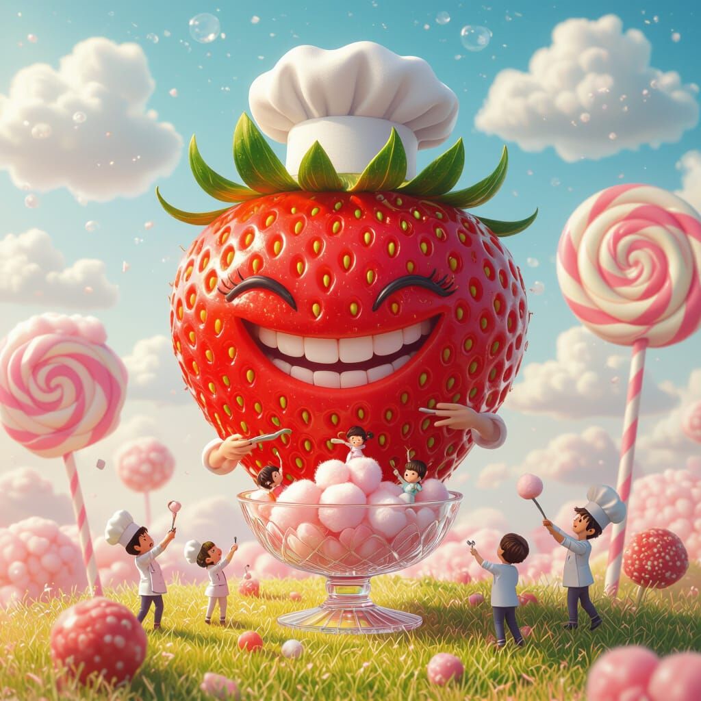 Mischievous Strawberry Chef in Candy Land