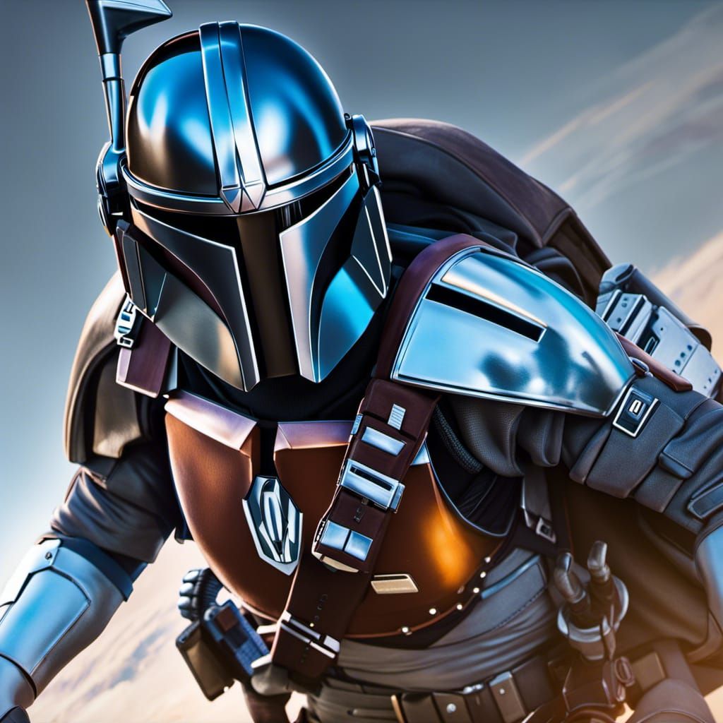 Mandalorian and Bo Katan Skydiving: Space Fantasy Aerial Vie...