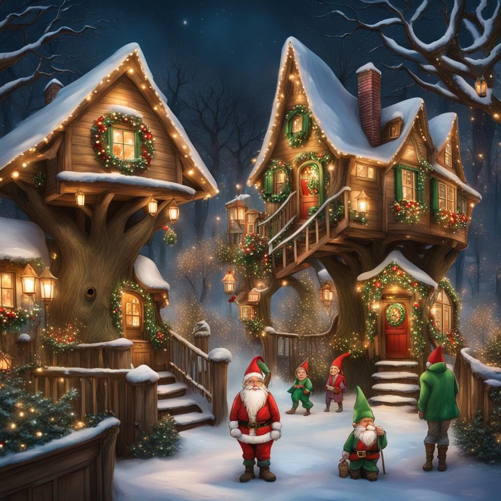 Santa's Elves Visit a Fairy Village