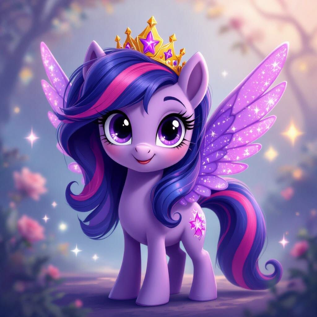 Twilight Sparkle in Dreamy Magical Vector Art