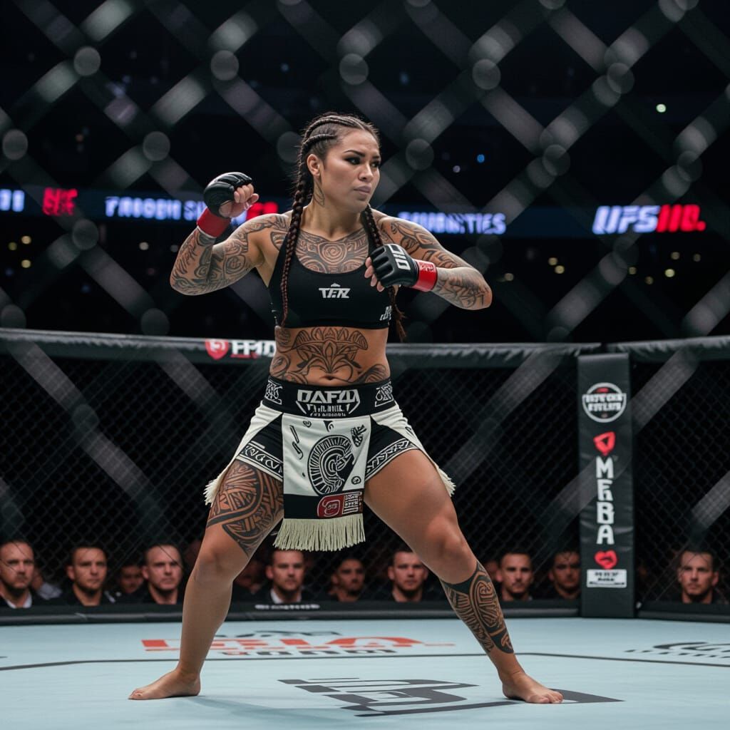 Maori MMA Fighter Performs Haka in Arena