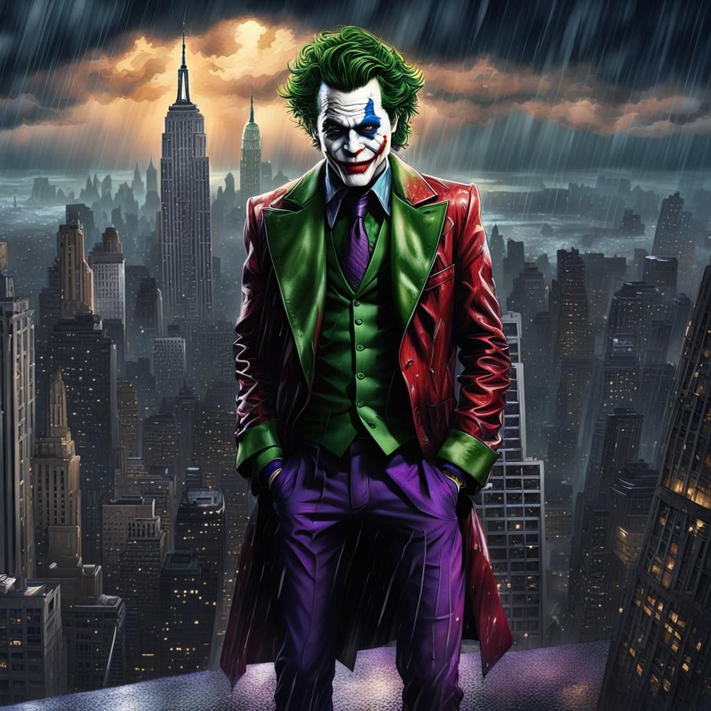 The Joker Inspired Antihero in New York, Detailed Art