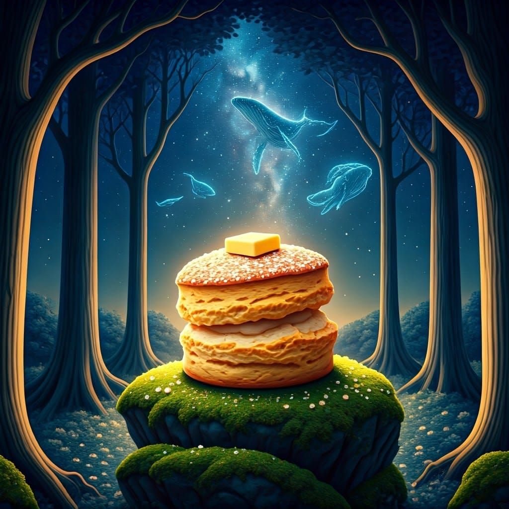 Enchanted Forest Scone with Floating Whales